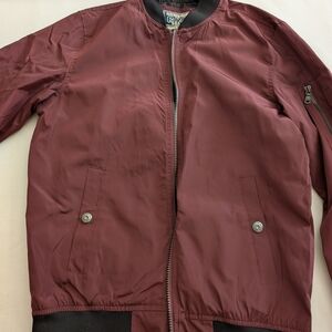Burgundy Bomber Jacket
